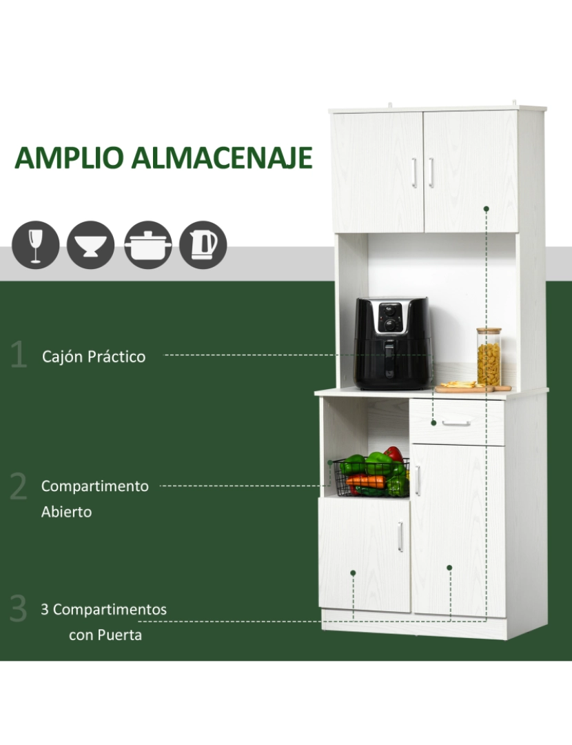 imagem de Armário de cozinha 71x41x178cm cor branco 835-2594