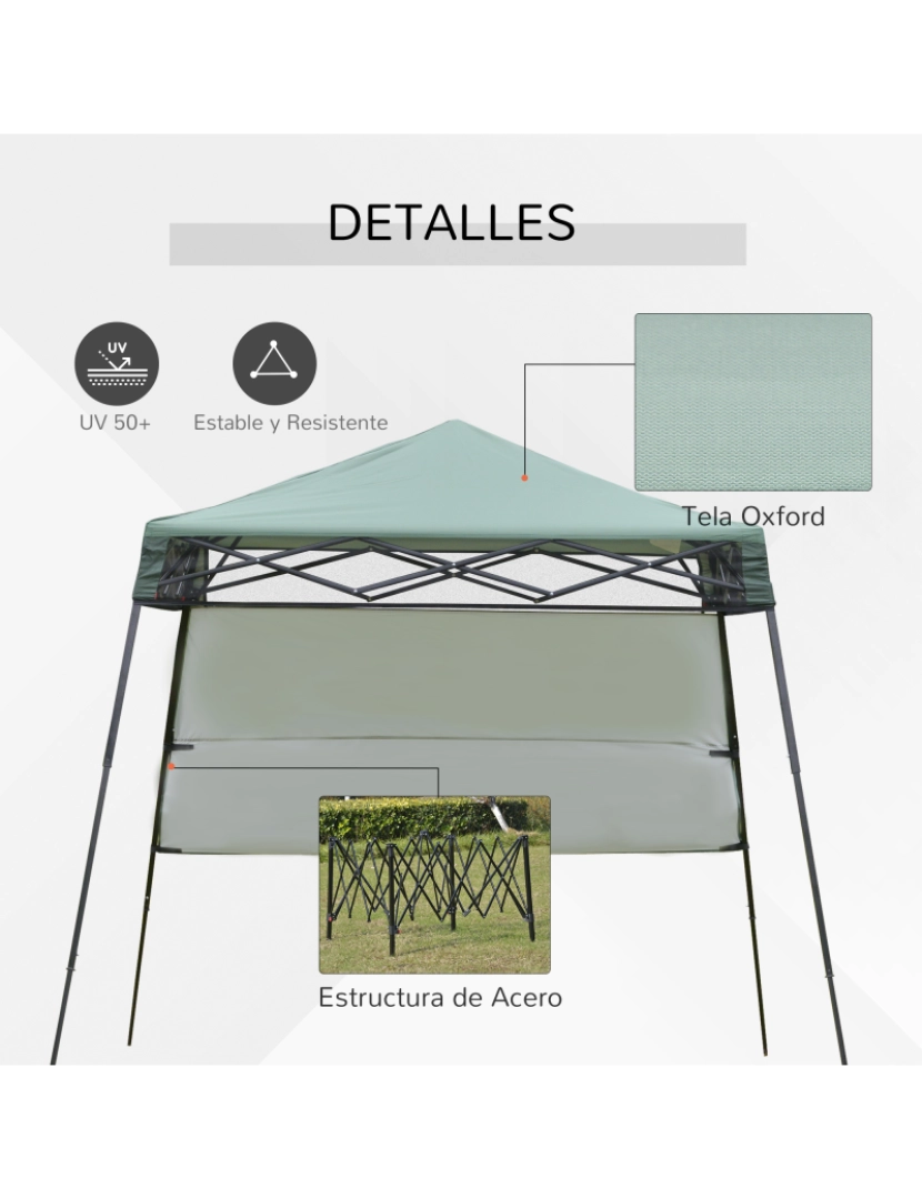 imagem de Tenda Dobrável 220x220x208cm cor verde 84C-246GN6