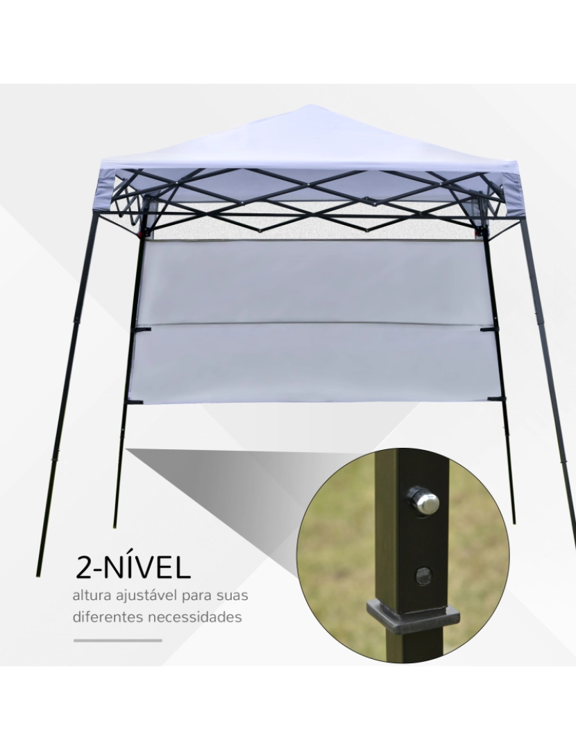 imagem de Tenda Dobrável 220x220x208cm cor branco 84C-246WT7