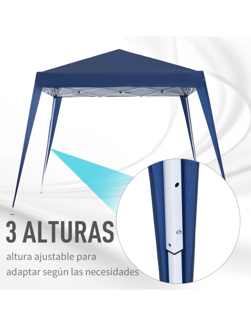 imagem de Tenda Dobrável 297x297x250cm cor azul 840-159BU5