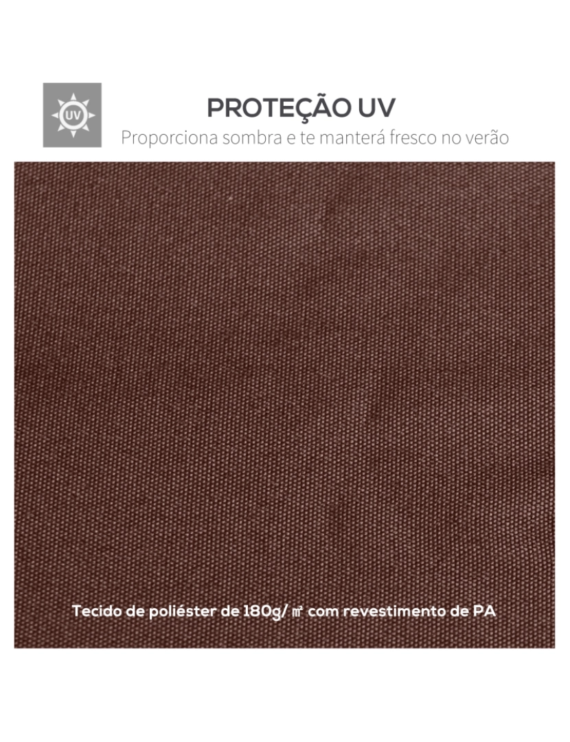 imagem de Toldo de Substituição para Pérgola 3x3m cor café 84C-141CF4