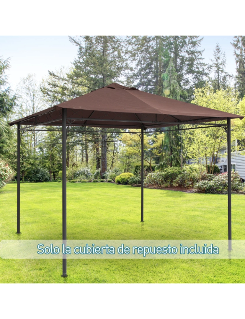 imagem de Toldo de Substituição para Pérgola 3x3m cor café 84C-141CF8