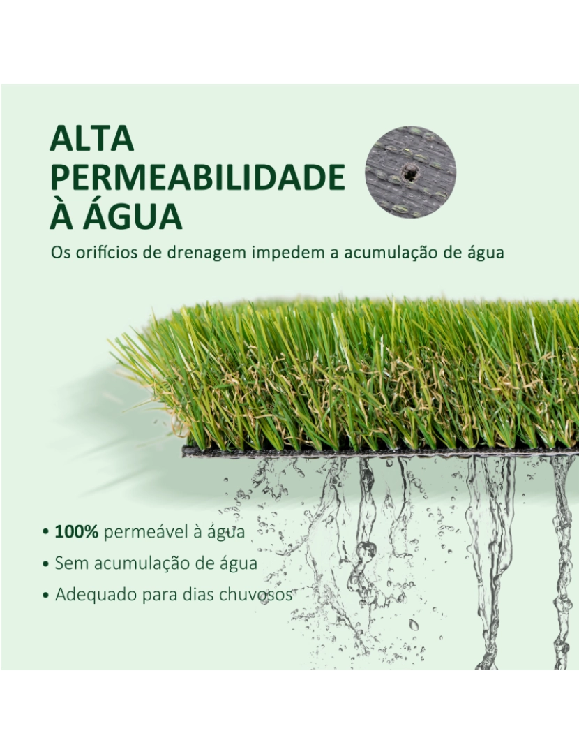 imagem de Relva Artificial 400x100x4cm cor verde 844-3305