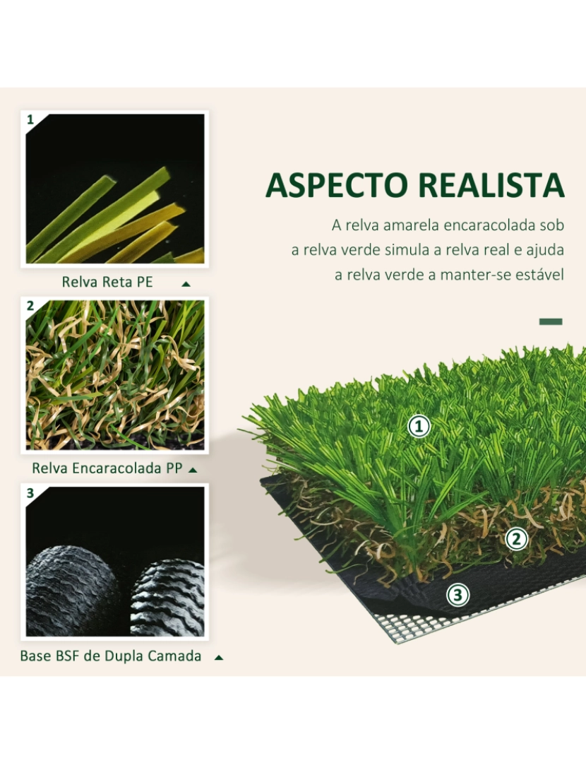 imagem de Relva Artificial 400x100x4cm cor verde 844-3306