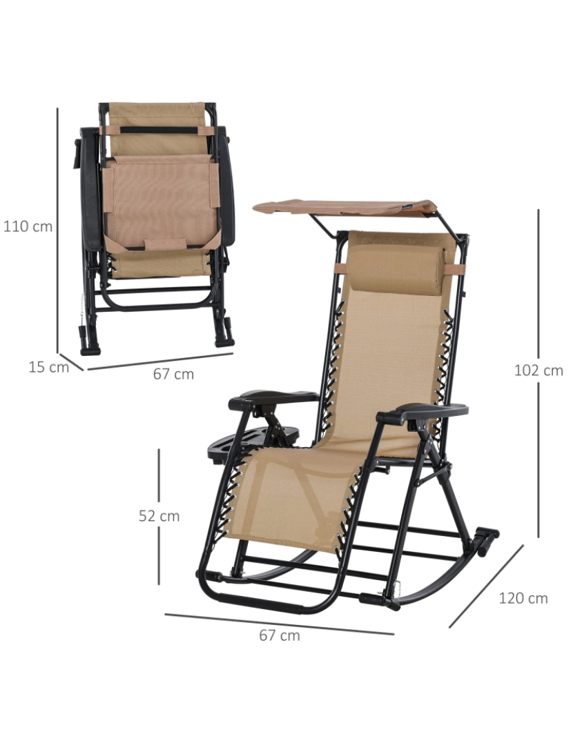 imagem de Cadeira de balanço 120x67x102cm cor bege 84A-080V01CW3