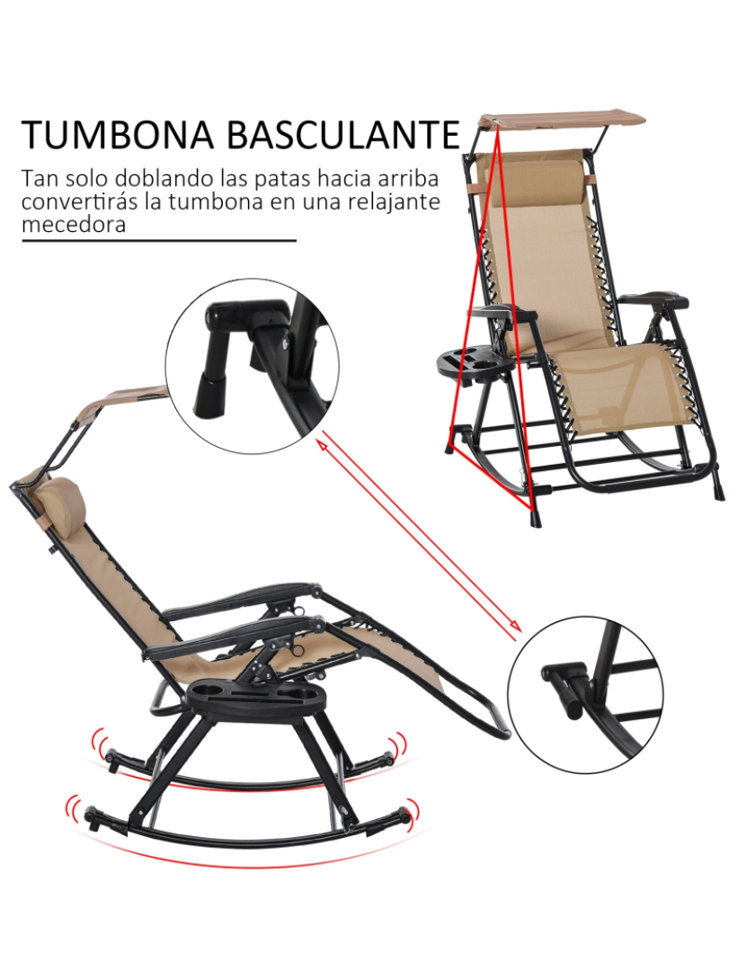 imagem de Cadeira de balanço 120x67x102cm cor bege 84A-080V01CW4