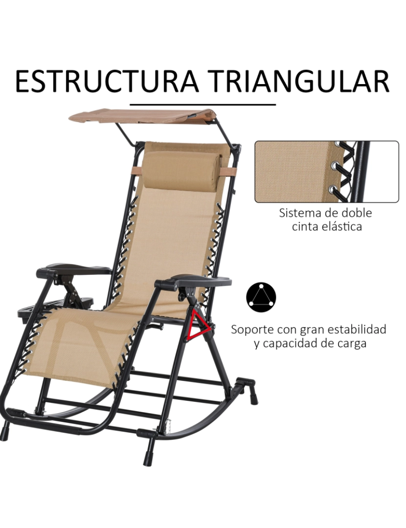 imagem de Cadeira de balanço 120x67x102cm cor bege 84A-080V01CW7