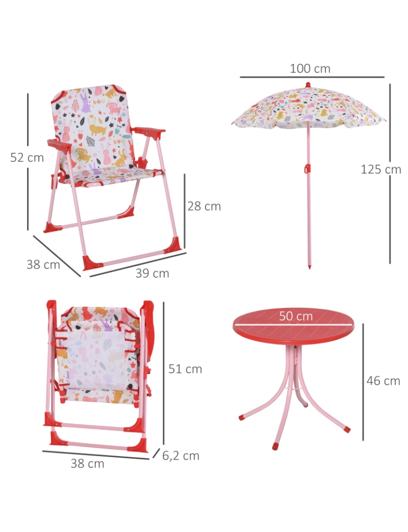 imagem de Conjunto de Mesa e Cadeiras Infantil cor multi 312-025RD3