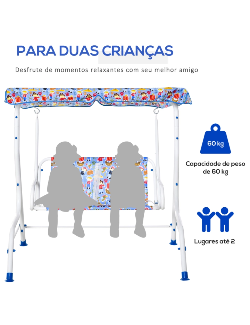 imagem de Baloiço Jardim Infantil 110x70x110cm cor azul 312-026BU4