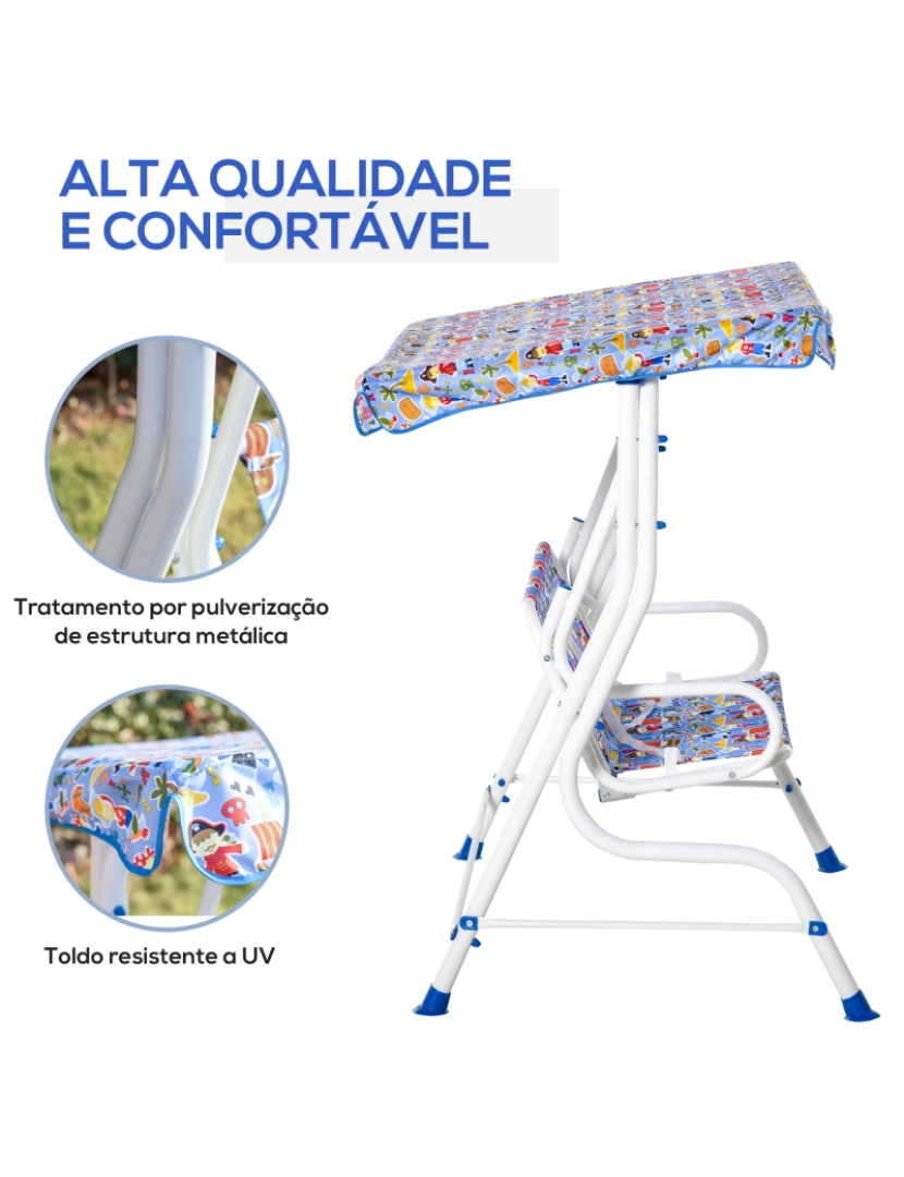 imagem de Baloiço Jardim Infantil 110x70x110cm cor azul 312-026BU5