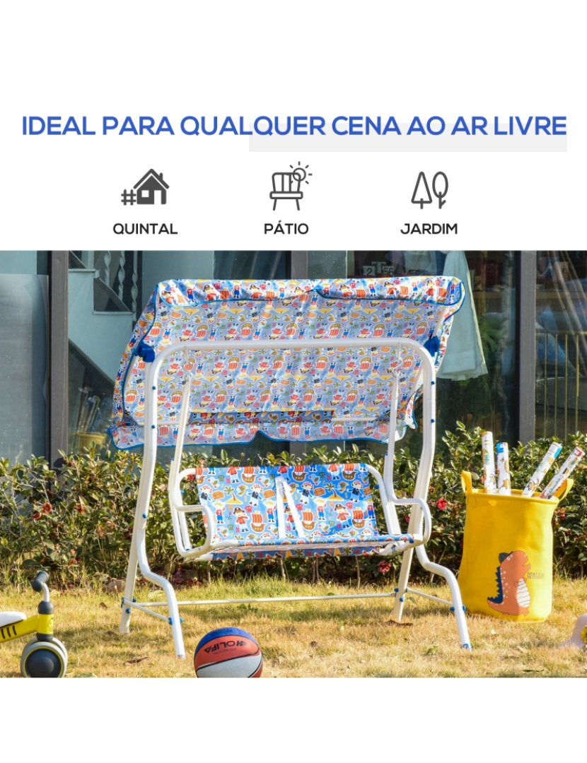 imagem de Baloiço Jardim Infantil 110x70x110cm cor azul 312-026BU6