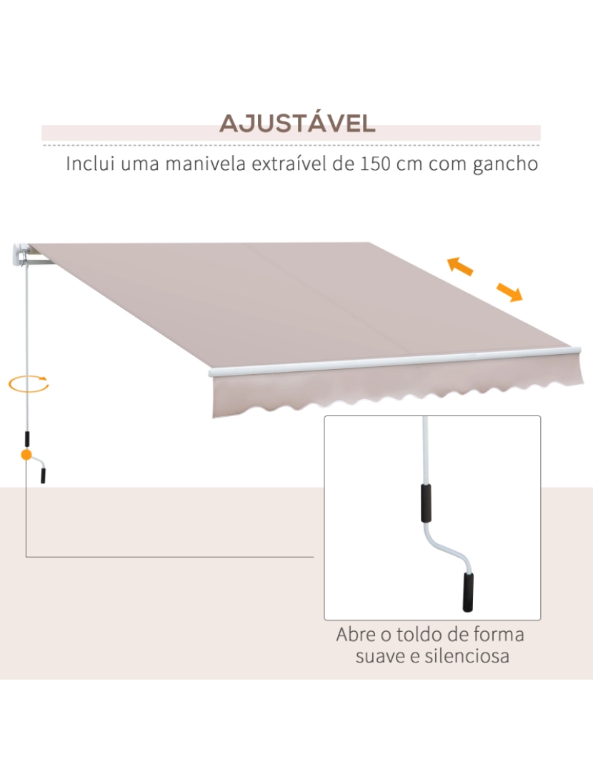 imagem de Toldo Retrátil 295x200cm cor bege 840-149CW6