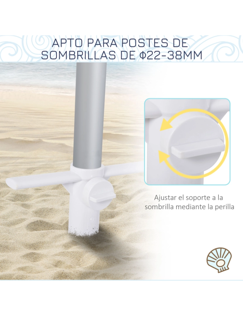 imagem de Ponta para Chapéu de Sol 37x24cm cor branco 84D-094WT5