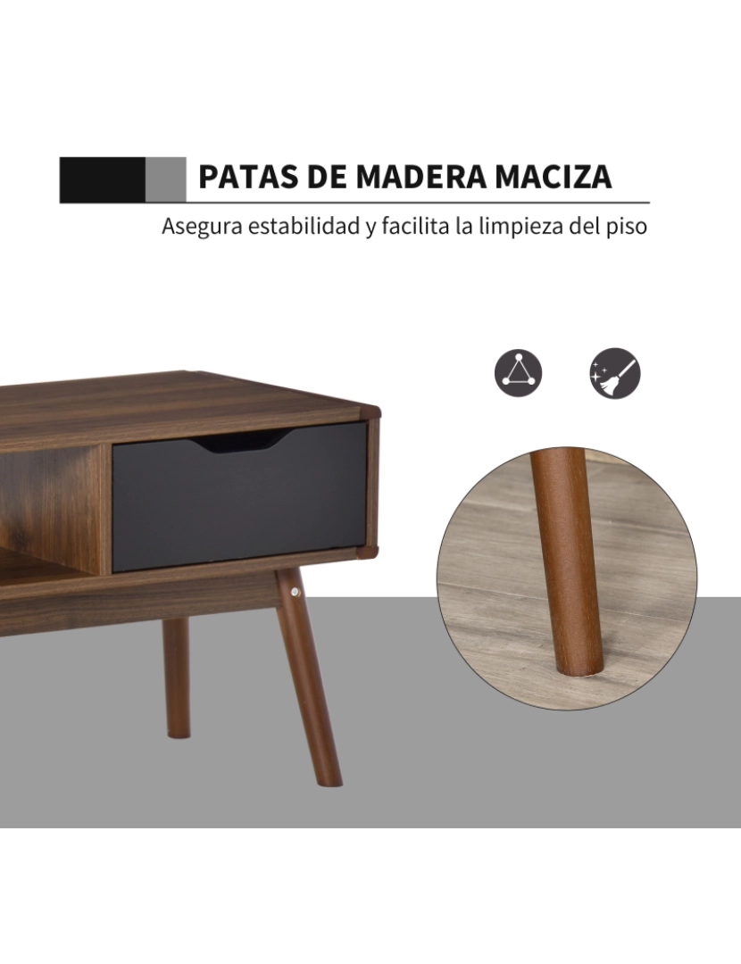 imagem de Móvel de TV 122x39x46cm cor teak 839-039BK6