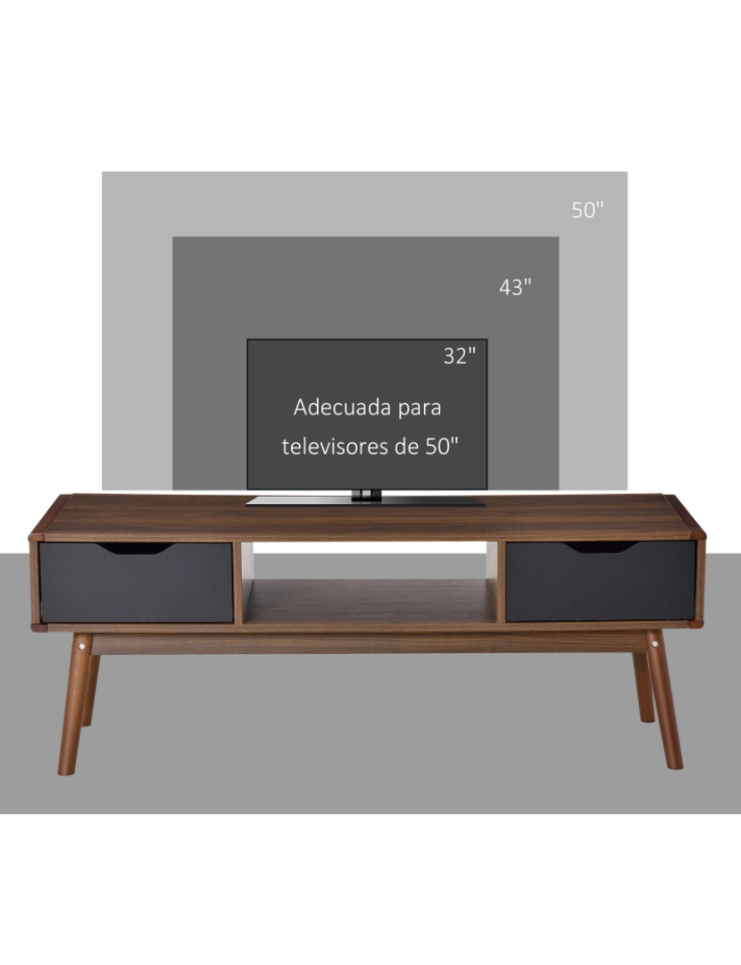 imagem de Móvel de TV 122x39x46cm cor teak 839-039BK7