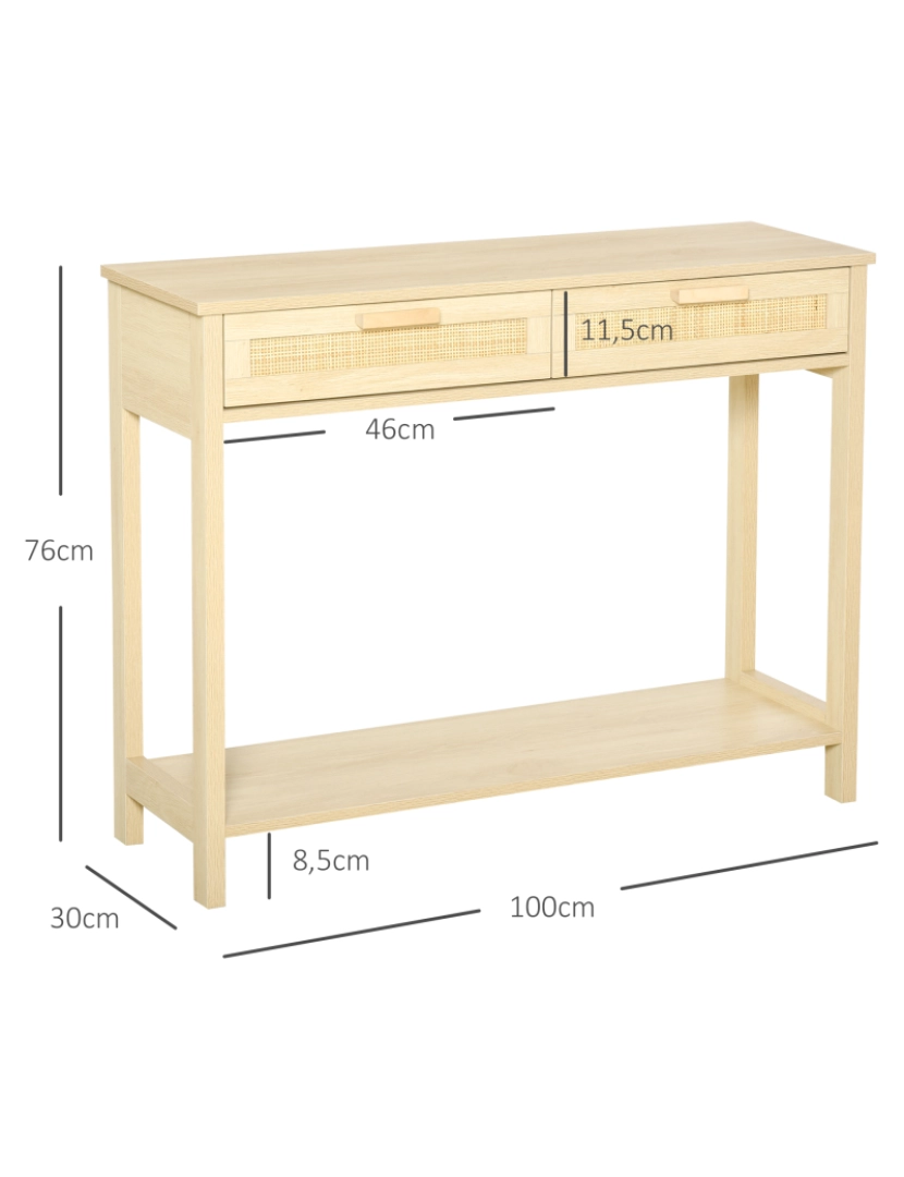 imagem de Mesa de console cor natural 837-1523