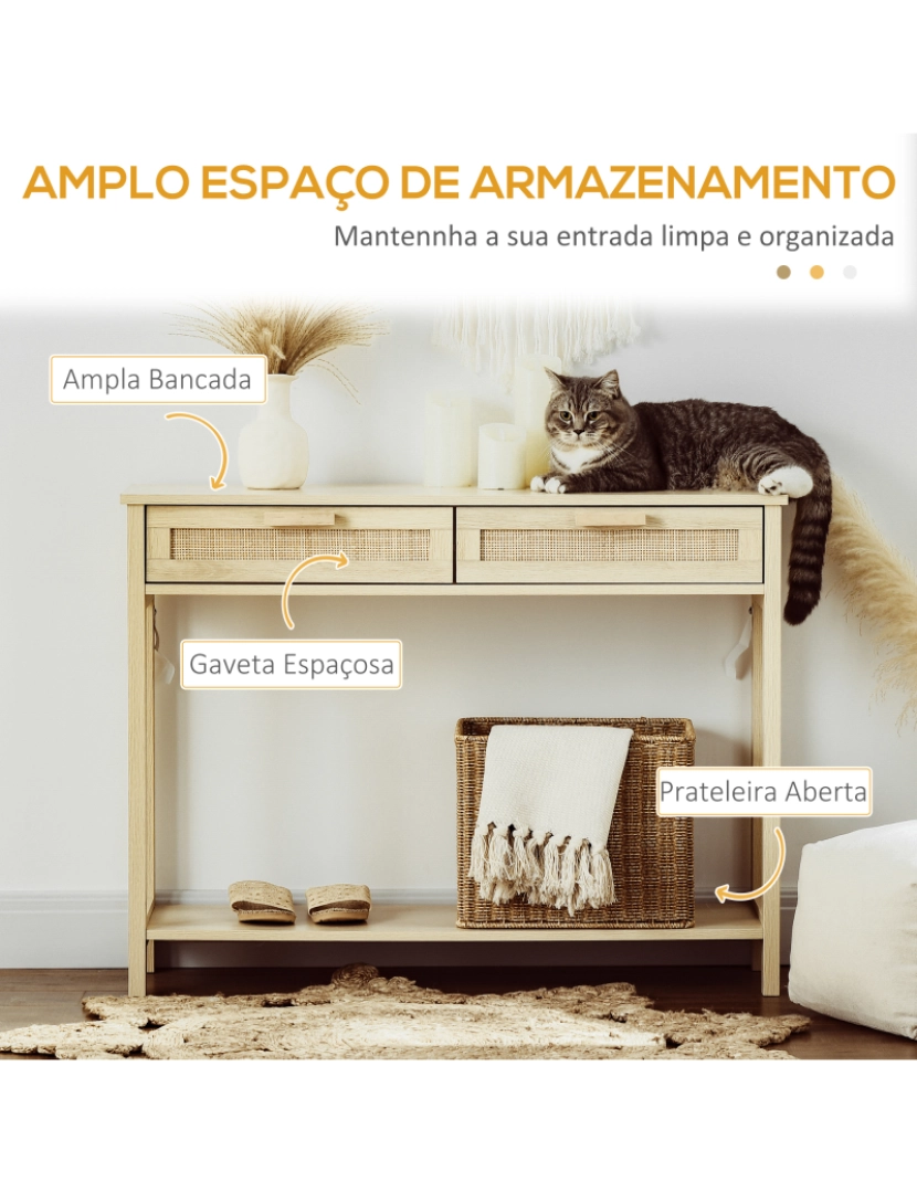 imagem de Mesa de console cor natural 837-1524