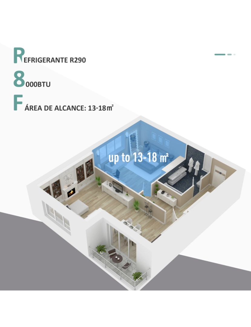 imagem de Ar Condicionado 38x35x70,5cm cor branco 823-013V908