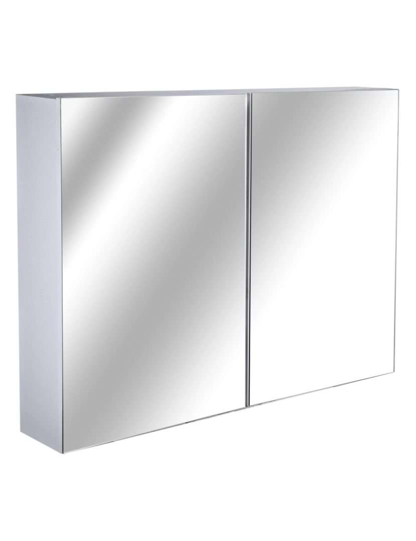 Homcom - Gabinete de espelho 80x15x60cm cor branco 834-044