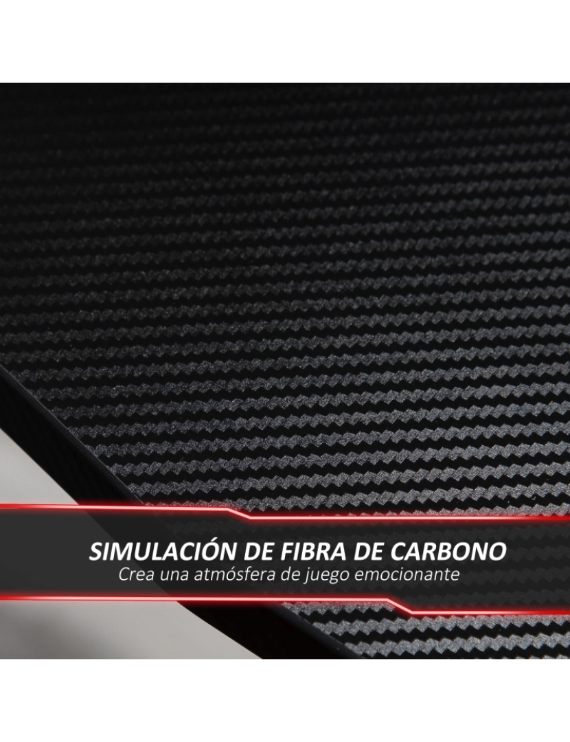 imagem de Mesa de Gaming 120x66x76cm cor preto e vermelho 836-3097