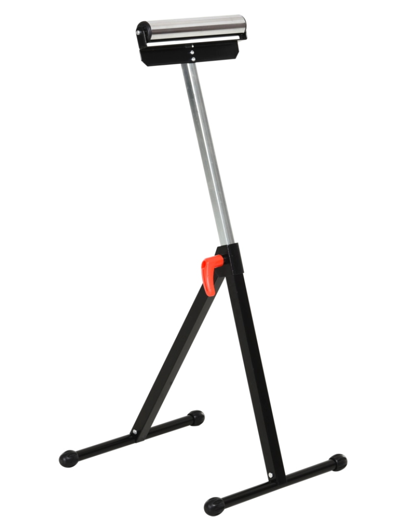 Homcom - Suporte com Rolo 44x50x110cm cor preto E30-001