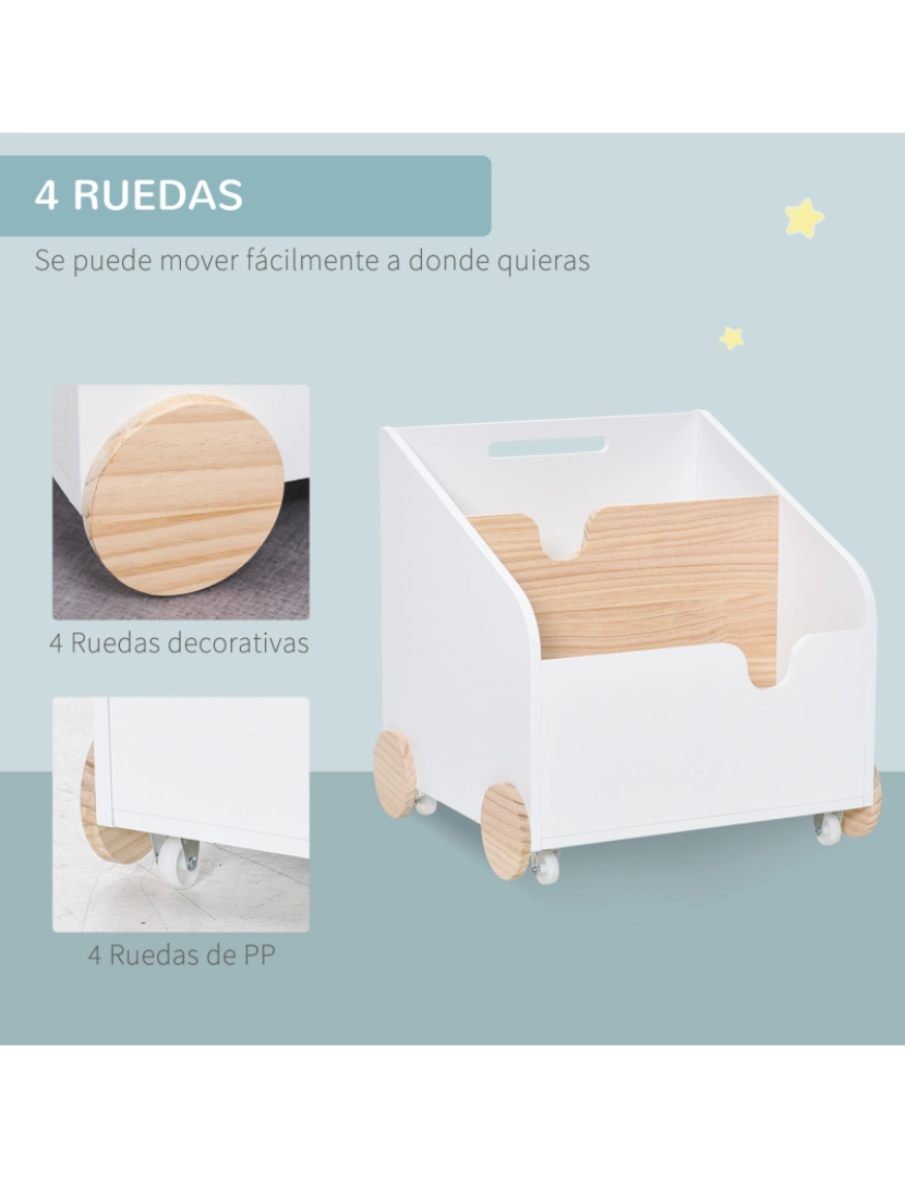 imagem de Caixa de Armazenamento de Brinquedos 40x43x43cm cor branco 311-0326