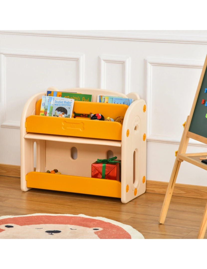 imagem de Estante Infantil 70x33x62.5cm cor amarelo 311-035YL2