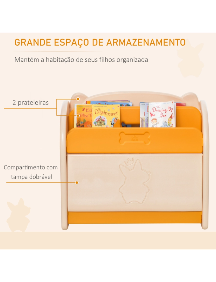 imagem de Estante Infantil 70x33x62.5cm cor amarelo 311-035YL5