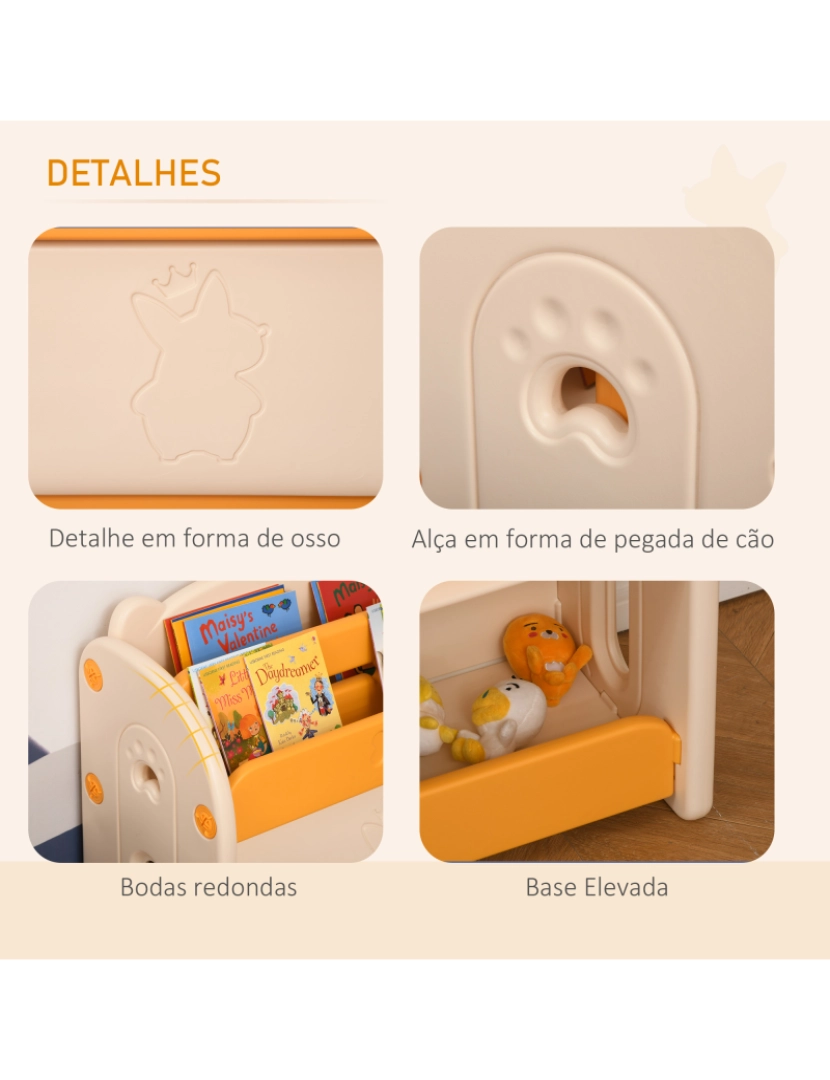 imagem de Estante Infantil 70x33x62.5cm cor amarelo 311-035YL7