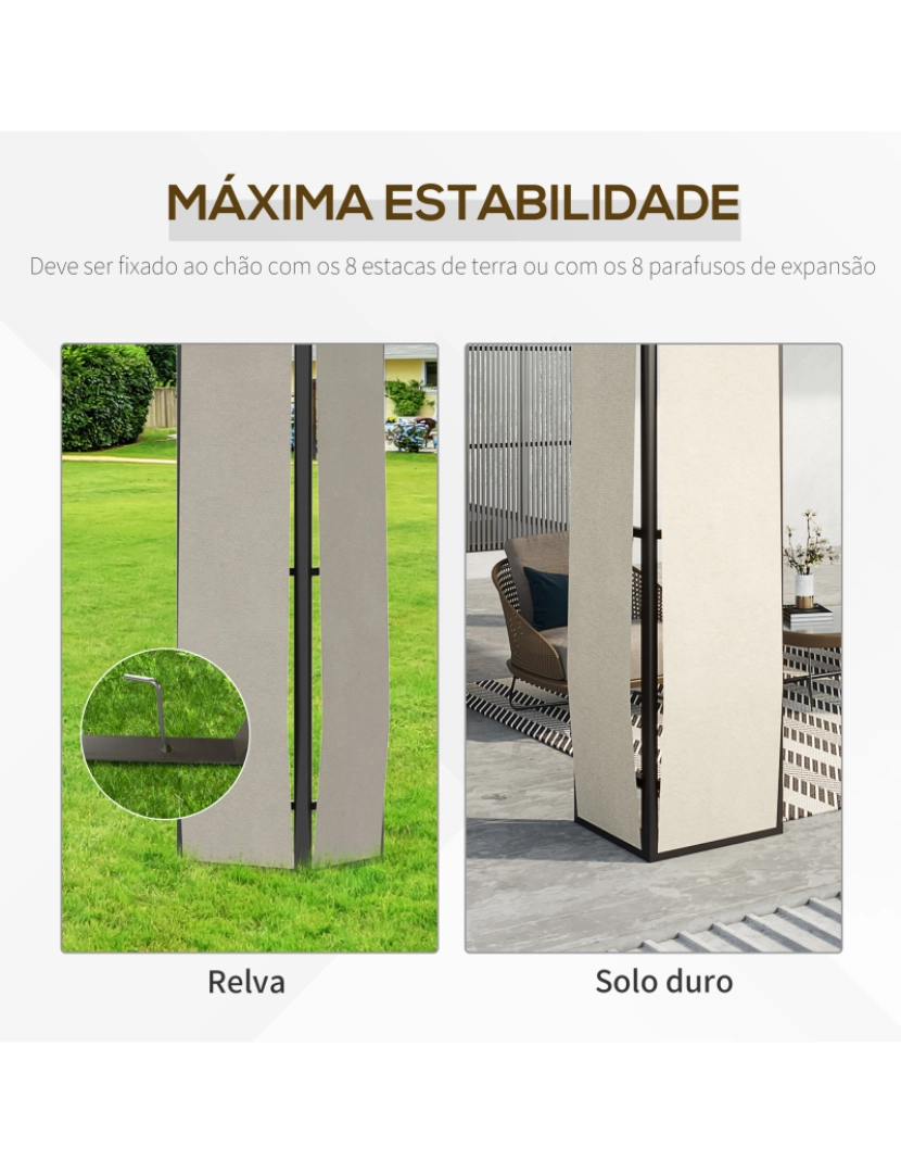 imagem de Pérgola de Jardim 365x300x275cm cor marrom 84C-3096