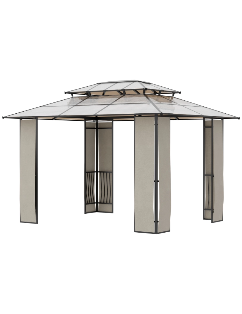 imagem de Pérgola de Jardim 365x300x275cm cor marrom 84C-3097