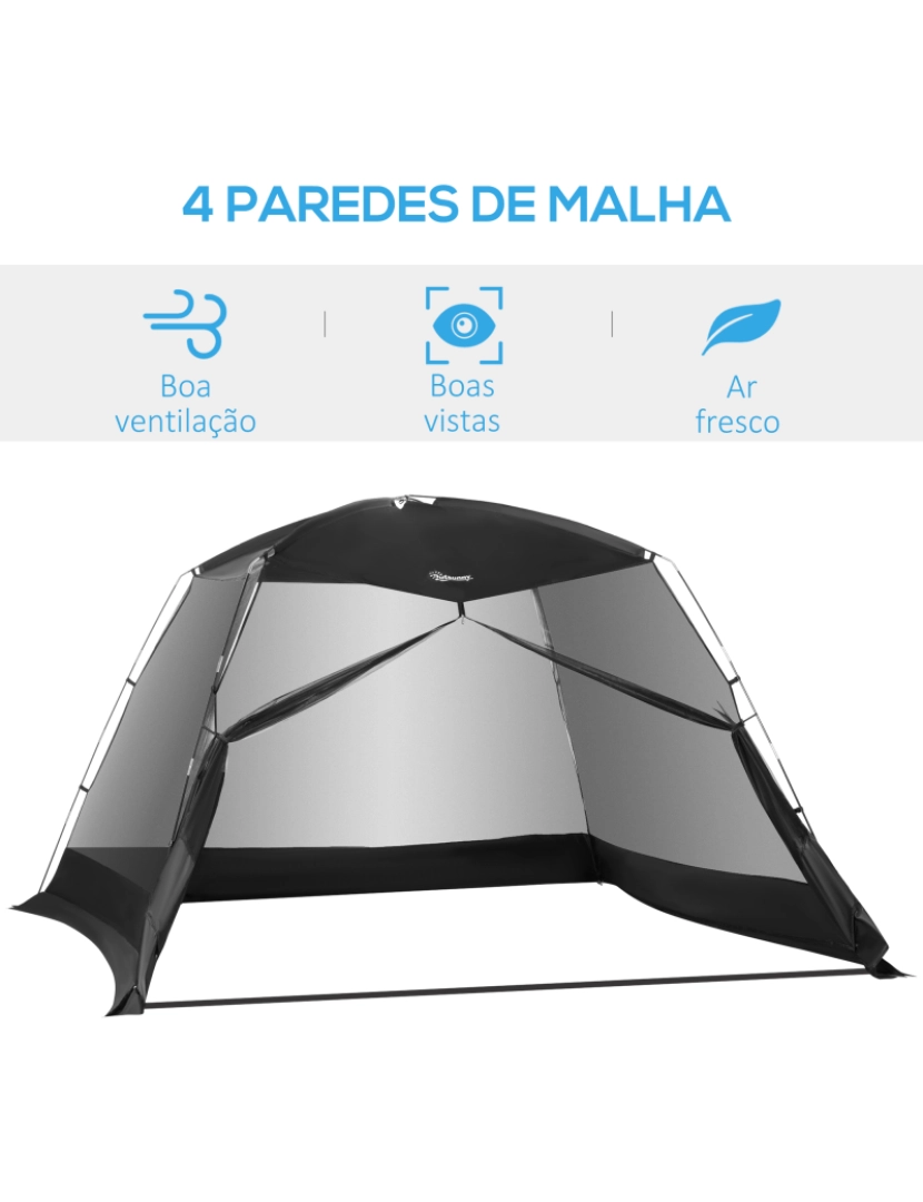 imagem de Tenda Ar Livre 300x300x200cm cor preto A20-2216