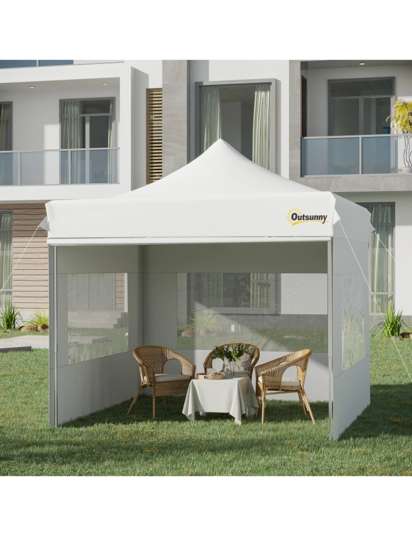 imagem de Tenda Dobrável 300x300x320cm cor branco 84C-2792