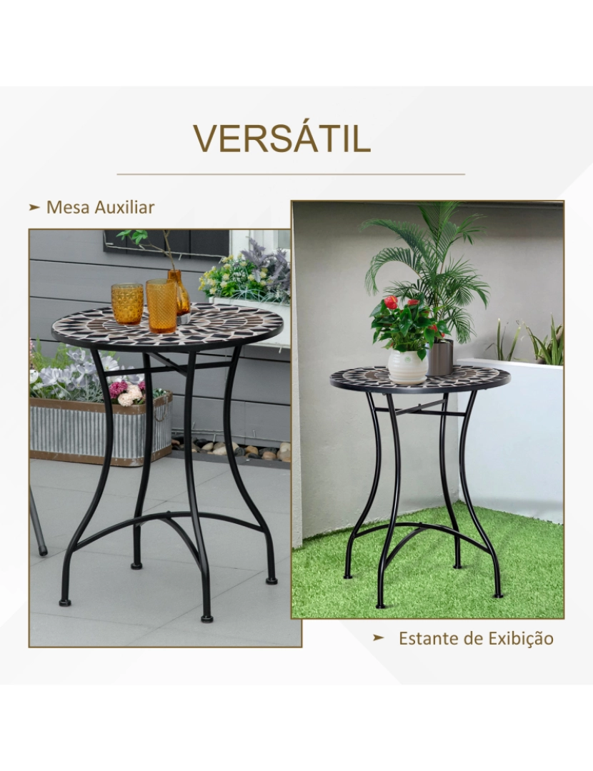 imagem de Mesa de Jardim 60x60x71cm cor preto 84B-649BK5