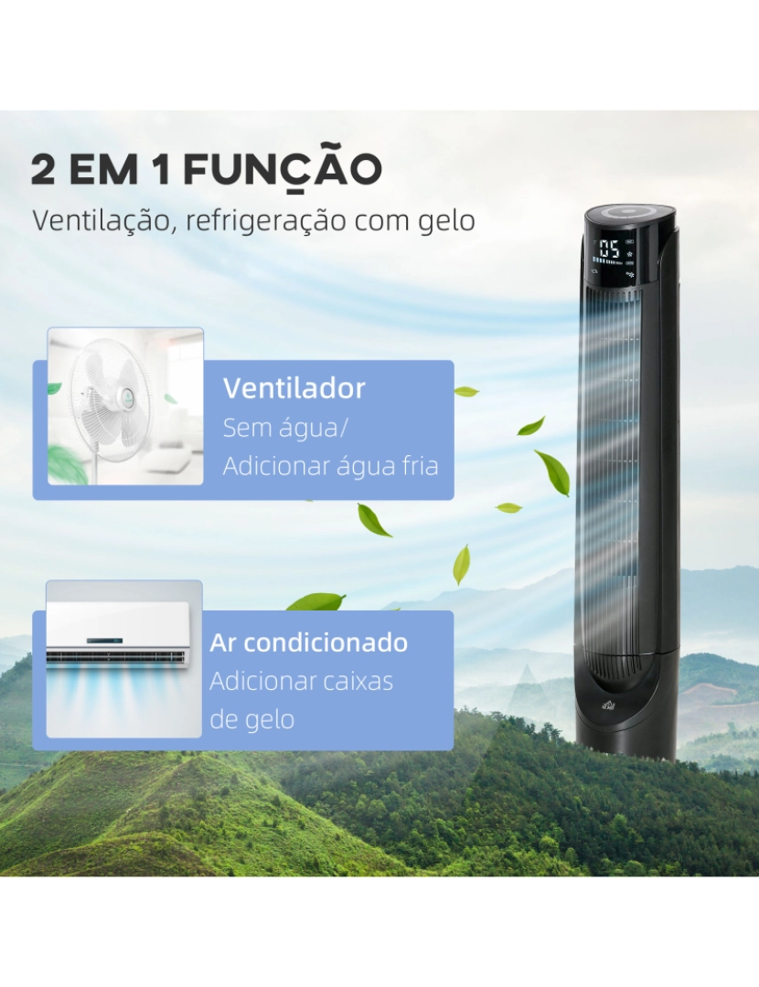 imagem de Ventoinha de Coluna 31.5x31.5x107cm cor preto 824-047V90WT5