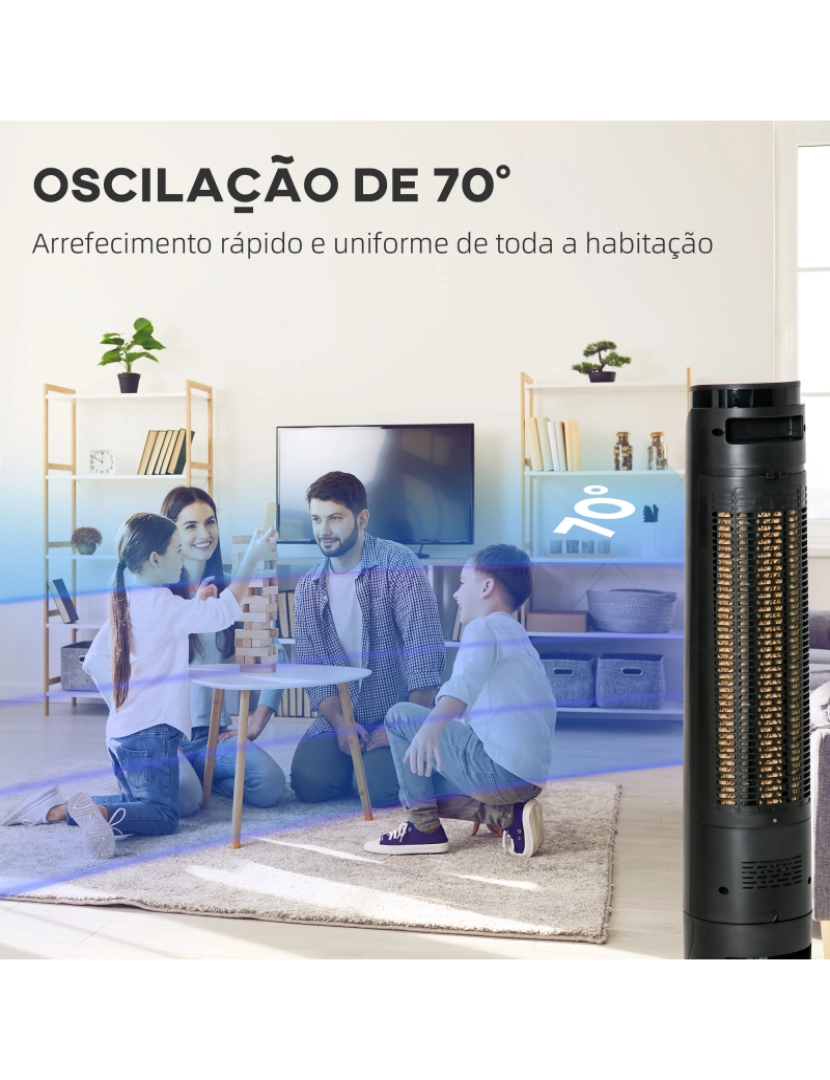 imagem de Ventoinha de Coluna 31.5x31.5x107cm cor preto 824-047V90WT7