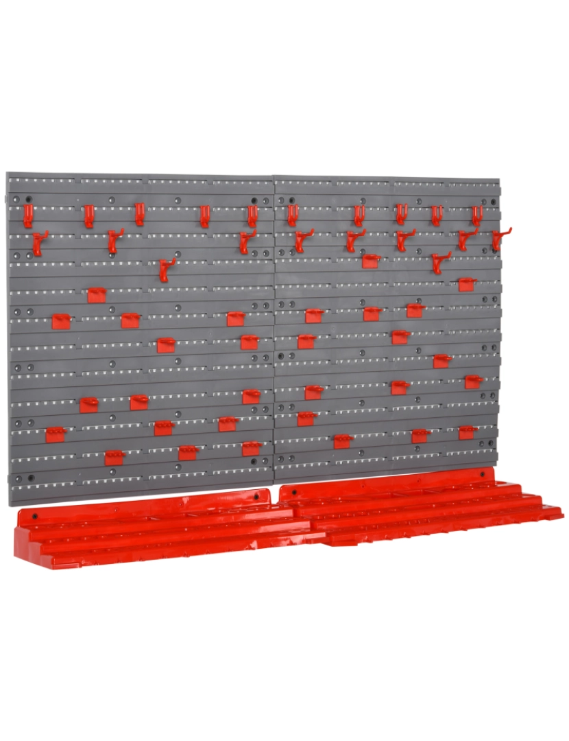 Durhand - Suporte Ferramentas 95.5x23x53.5cm cor cinza e vermelho B40-023