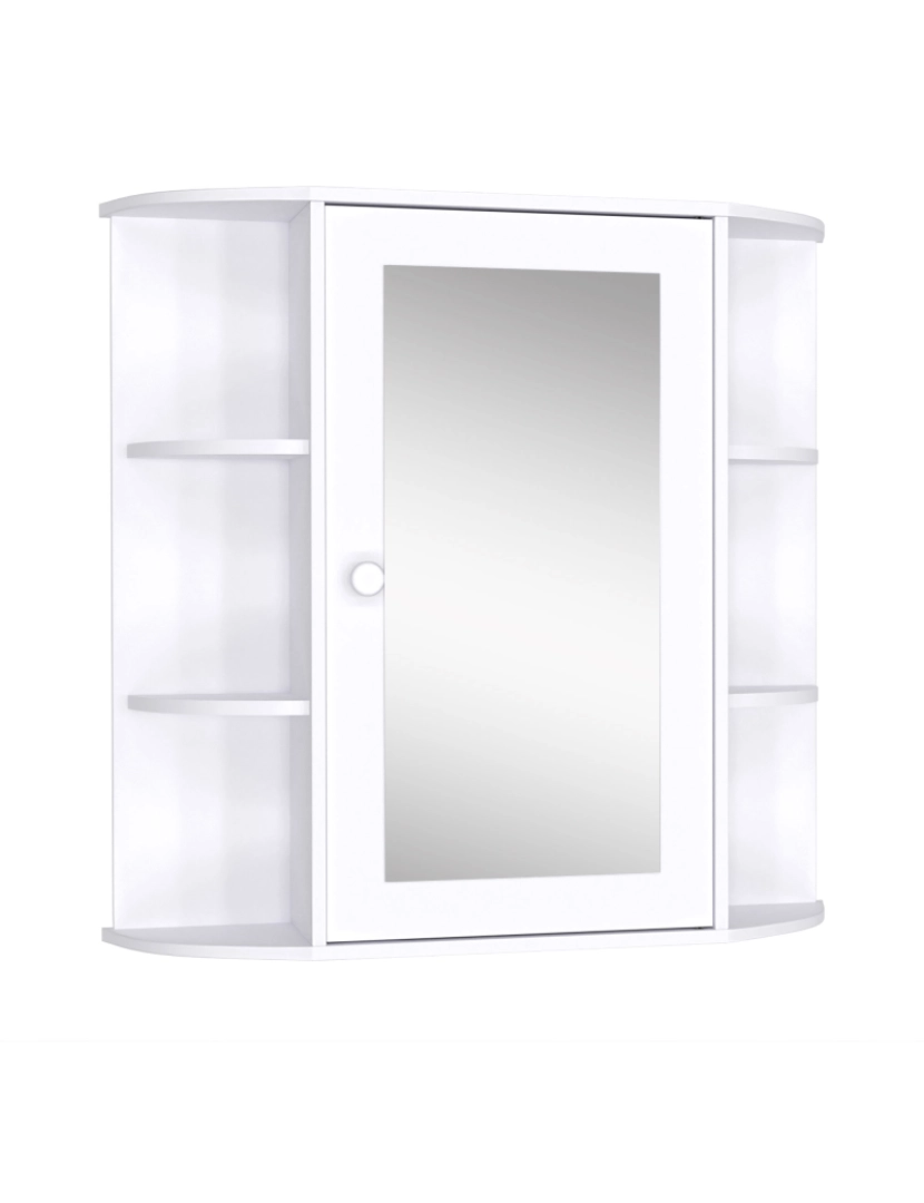 Homcom - Armário com Espelho 66x17x63cm cor branco 834-203