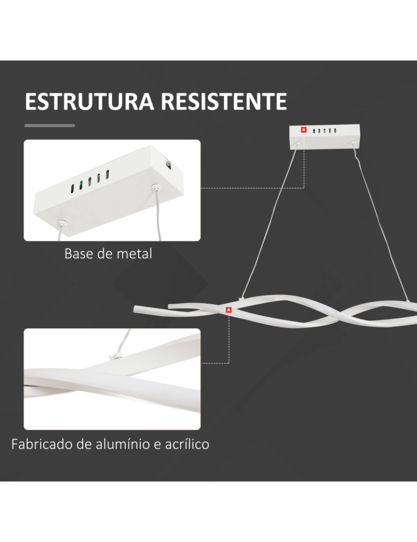 imagem de Candeeiro de Teto 90x9x9cm cor prata B31-2325