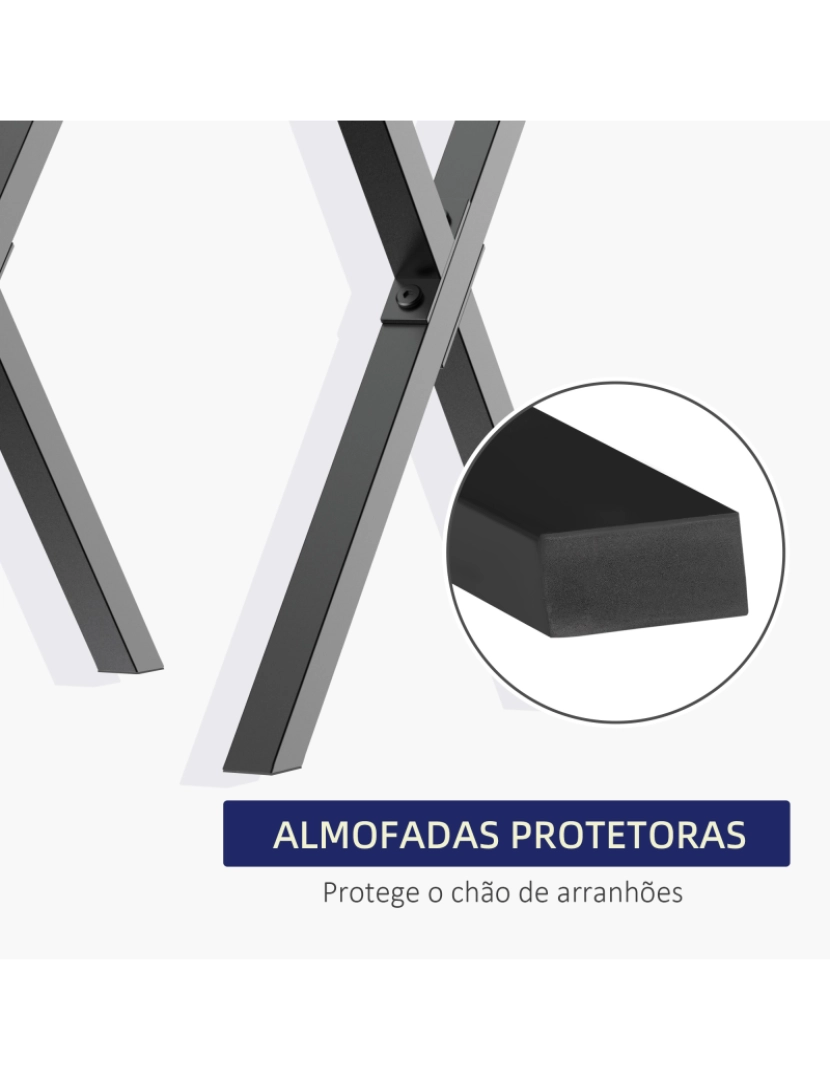 imagem de Pernas para Mesa 40x2,5x43cm cor preto B82-002BK5