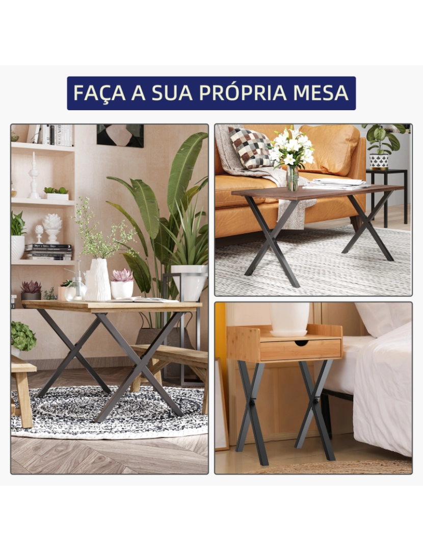 imagem de Pernas para Mesa 40x2,5x43cm cor preto B82-002BK7