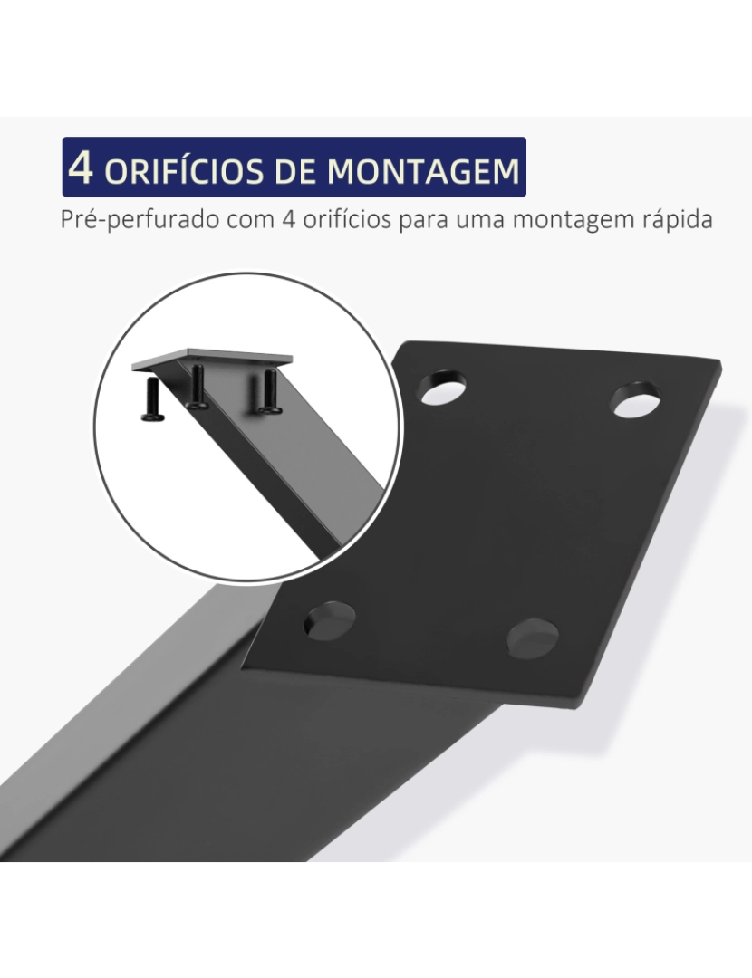 imagem de Pernas de Mesa 80x4x72cm cor preto B82-0024