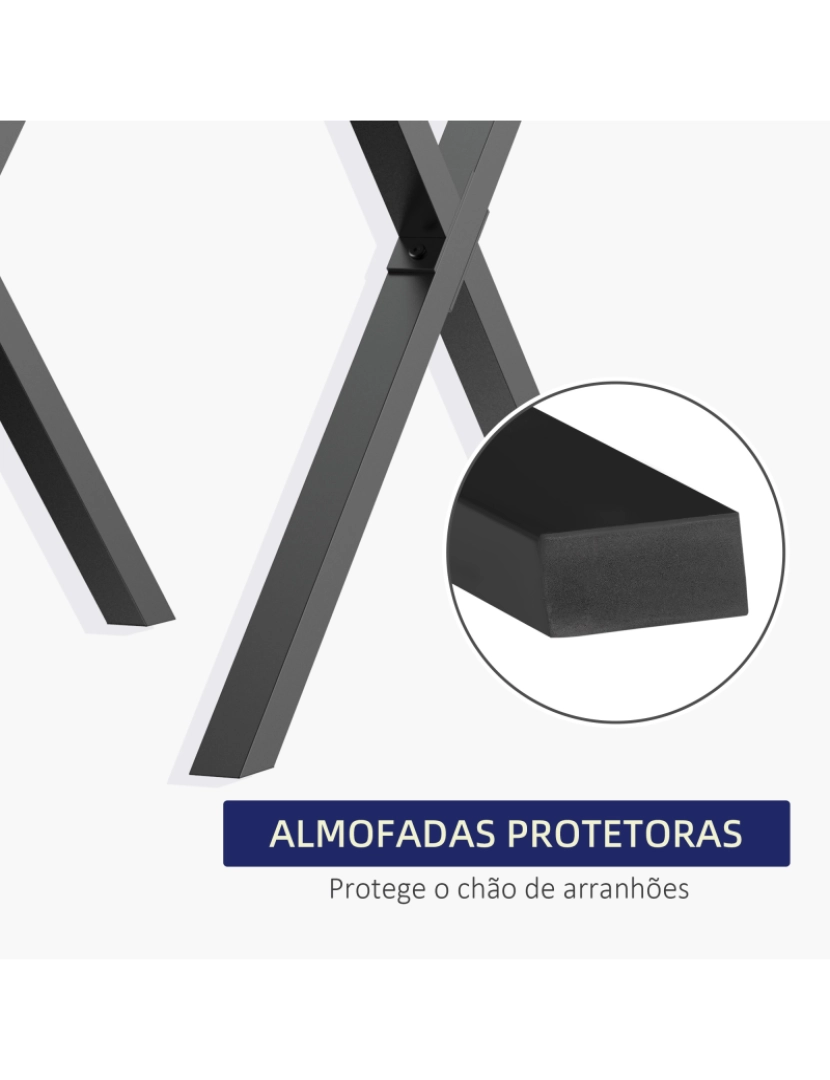 imagem de Pernas de Mesa 80x4x72cm cor preto B82-0025