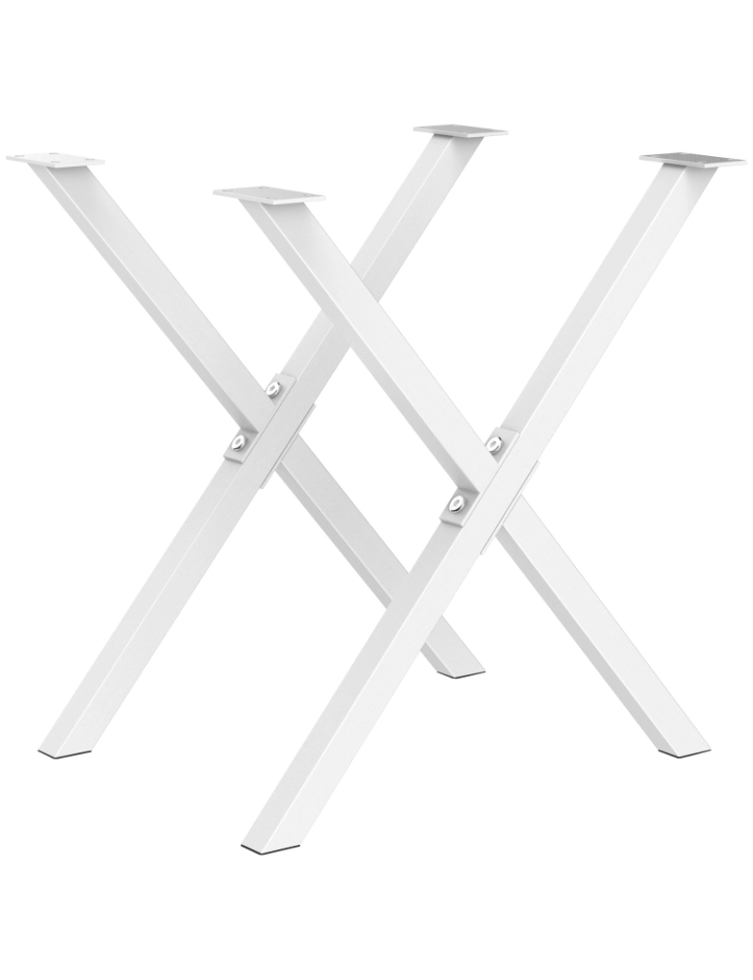 Homcom - Pernas para Mesa 40x2,5x43cm cor branco B82-002WT