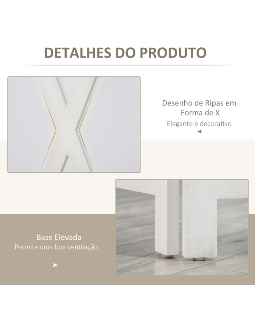 imagem de Biombo de 4 Paineis Dobrável 182x1.8x170cm cor branco 830-347WT6