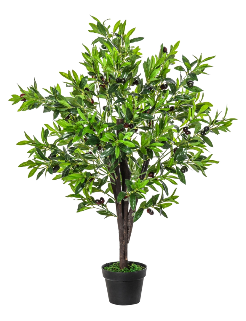 imagem de Planta Artificial Oliveira 18x18x120cm cor verde 844-3471