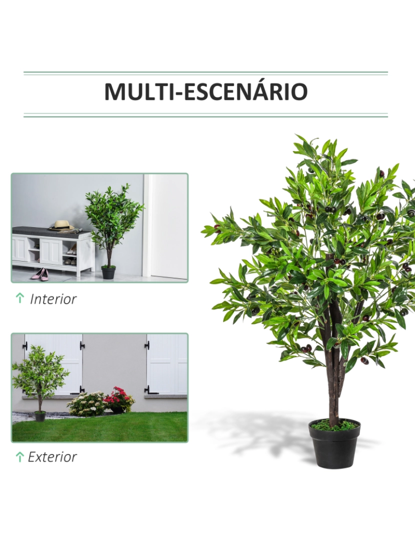 imagem de Planta Artificial Oliveira 18x18x120cm cor verde 844-3474