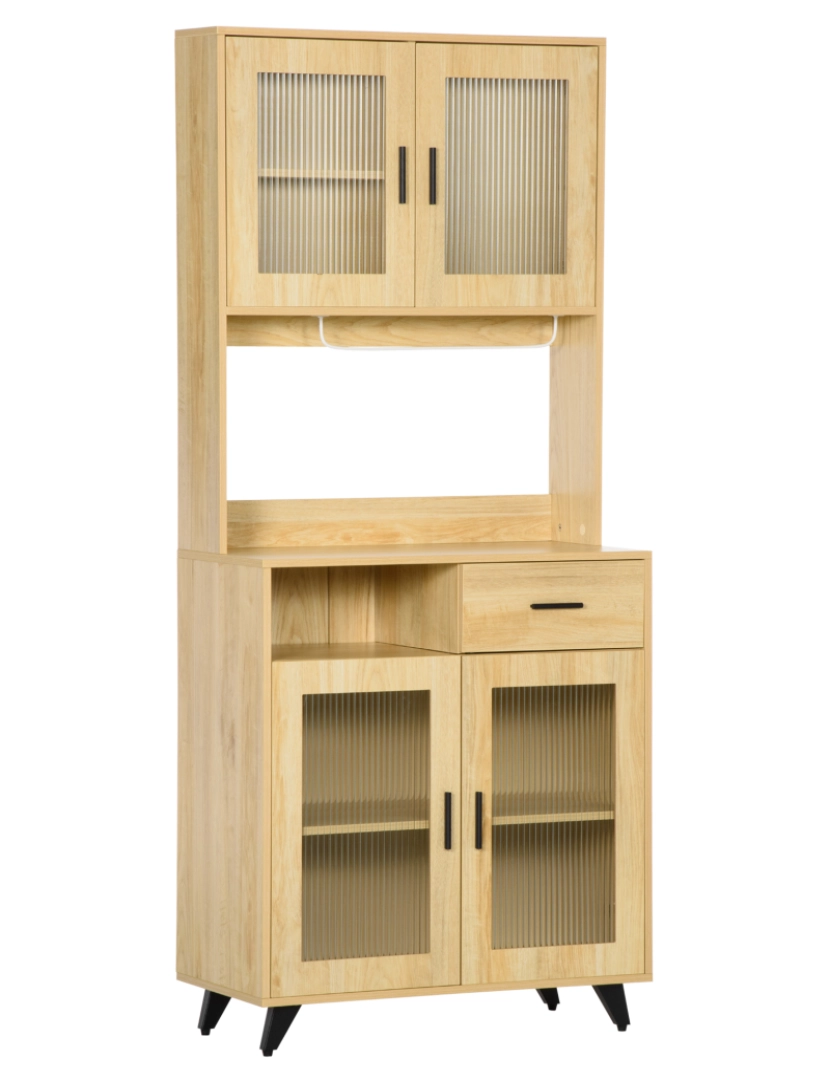 Homcom - Armário para Cozinha 80x40x184.5cm cor cor de madeira natural 835-697V00ND