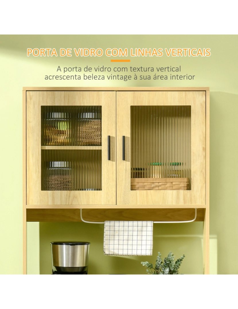 imagem de Armário para Cozinha 80x40x184.5cm cor cor de madeira natural 835-697V00ND5