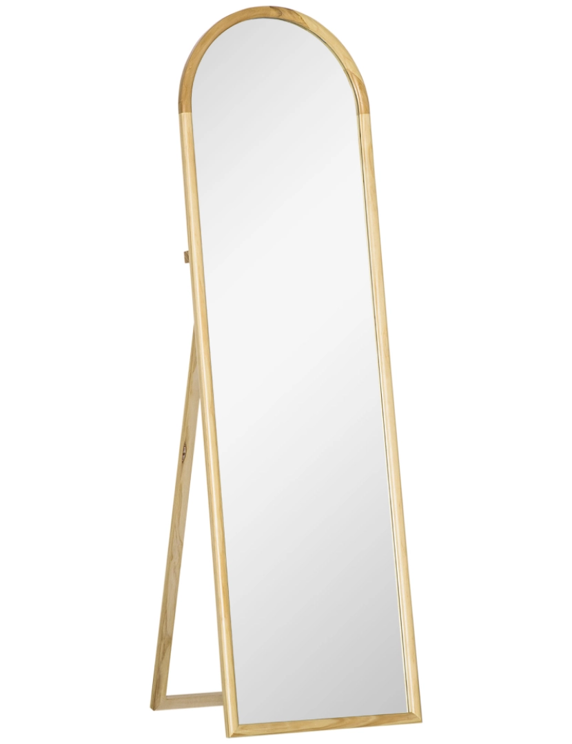 imagem de Espelho de Pé 150x46x43cm cor cor de madeira natural 831-589V00ND1